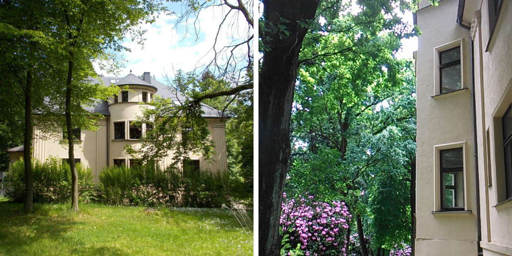 Villa Hahn | Die farbliche Gestaltung der Fassade unterstreicht den ästhetischen Charakter der Villa.