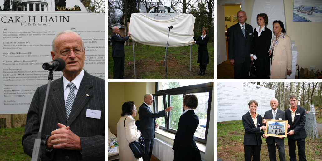 Villa Hahn | 2008 fand die feierliche Namensweihe des Firmensitzes in Villa Hahn, benannt nach dem einstigen Wohnsitz von Prof. Dr. Carl H. Hahn, Ehrenbürger der Stadt Chemnitz und ehemaligem Vorstandsvorsitzenden der Volkswagen AG, statt.